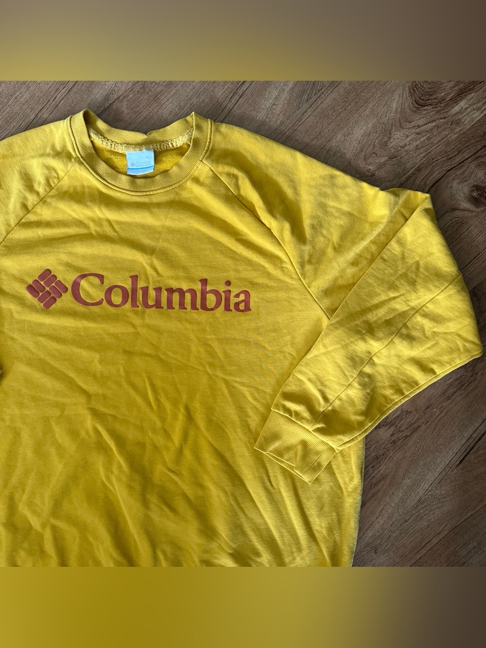 UNISEX Retro inspired Columbia Yellow Logo Crewneck Sweatshirt